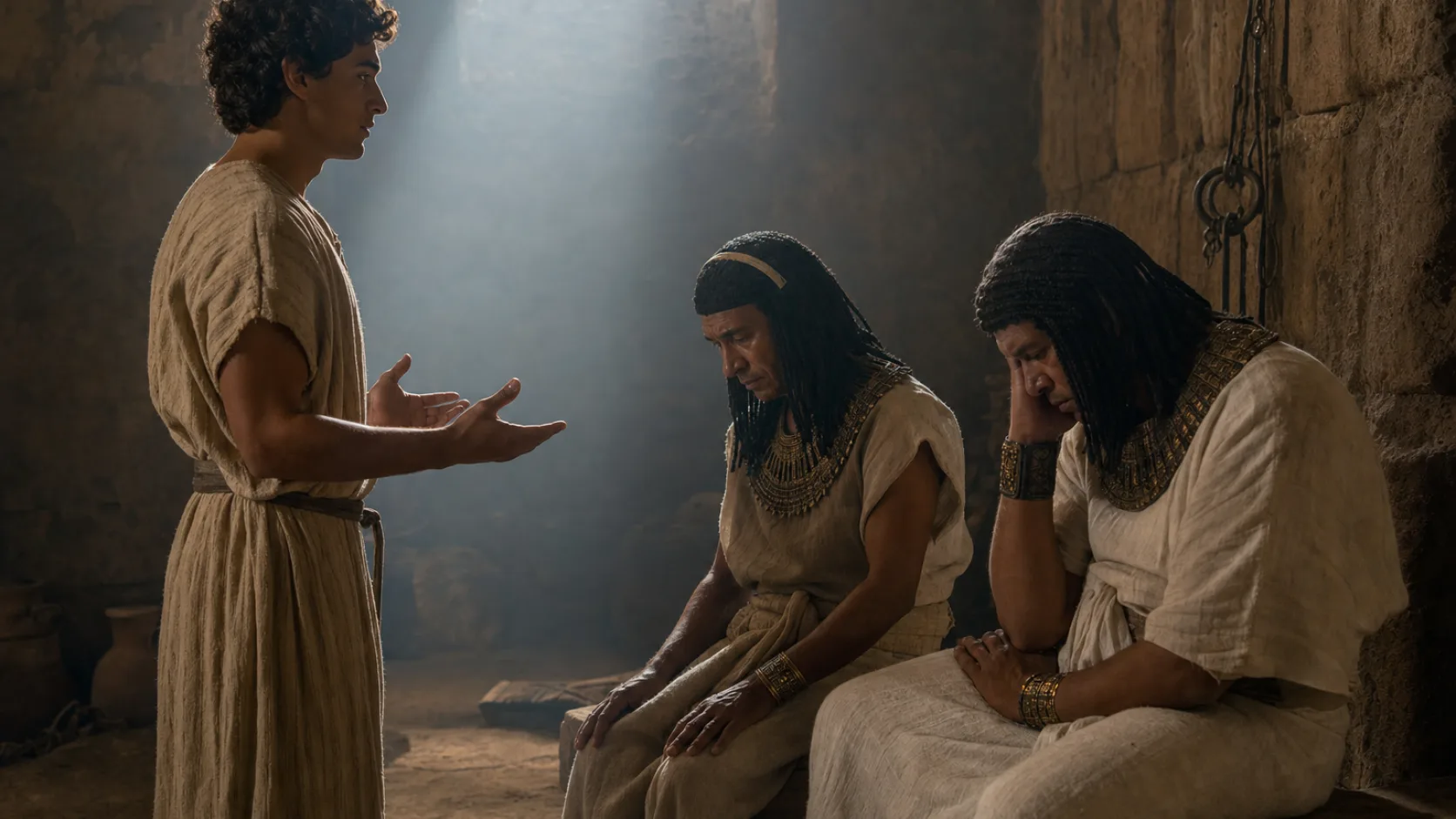 Biblical scene illustrating Genesis chapter 40