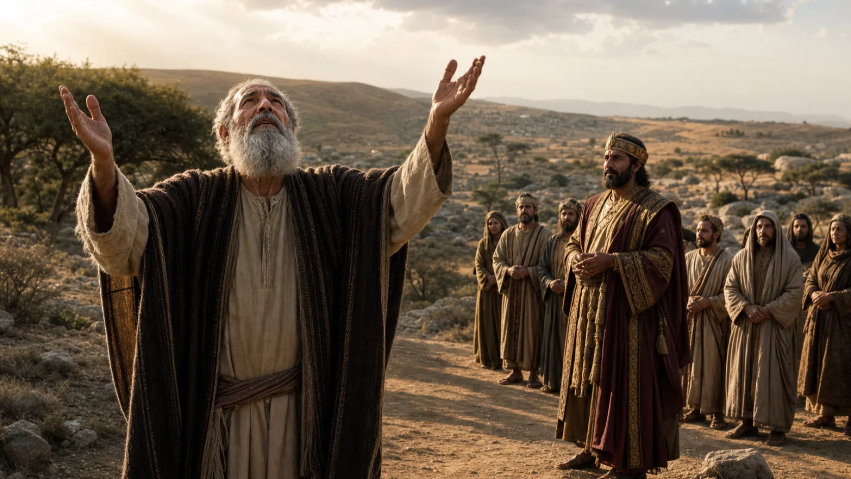 Abraham Prays for Abimelech biblical prayer scene