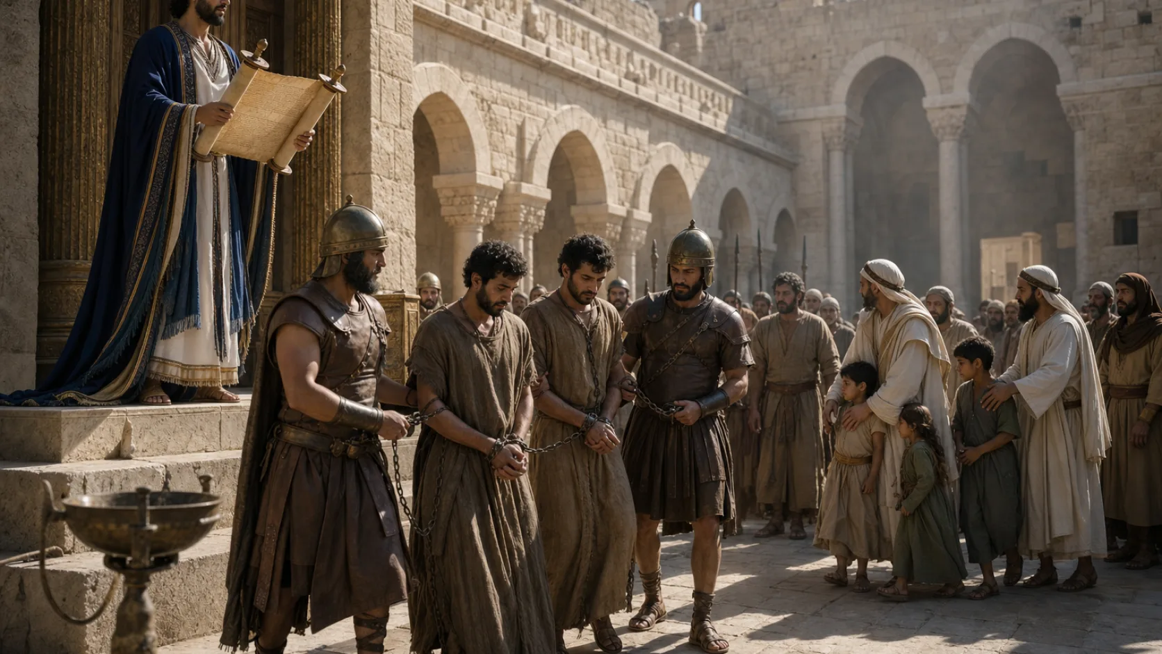 Biblical scene illustrating Amaziah Executes His Fathers Murderers