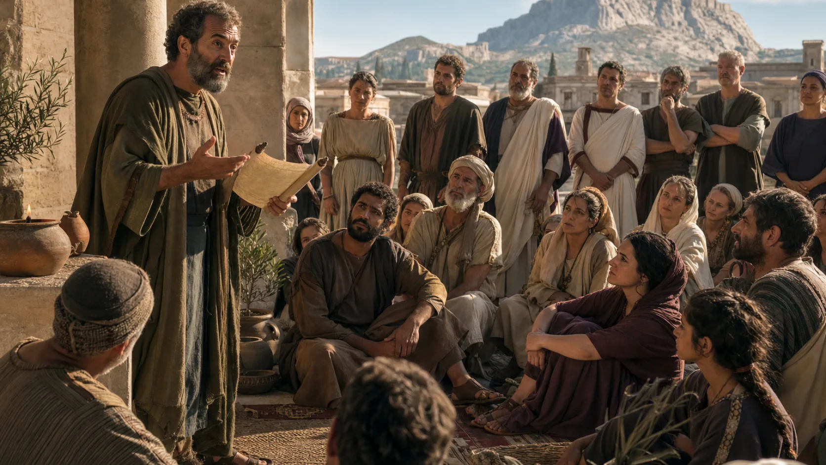 Corinthians in a biblical historical scene
