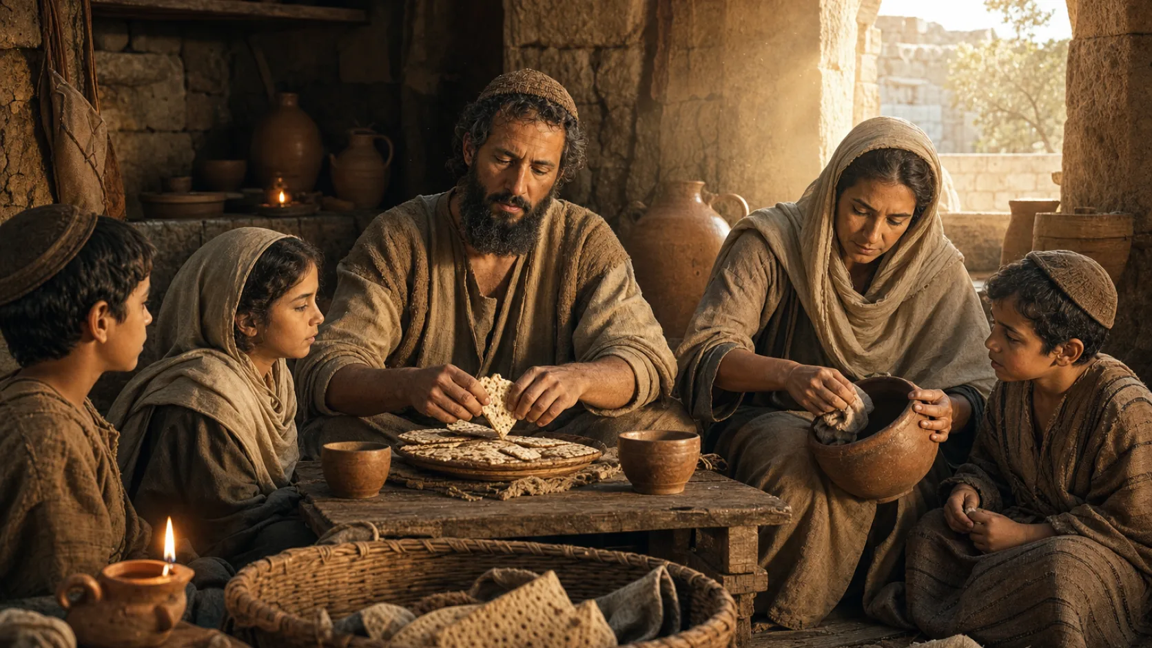 Feast of Unleavened Bread biblical scene