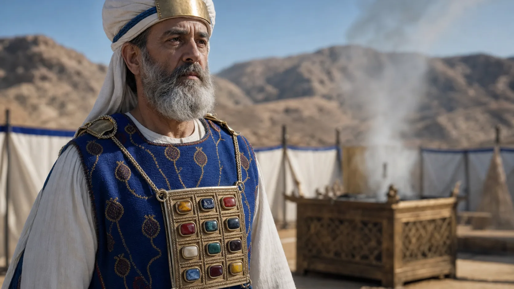 Holy Crown in a detailed biblical historical scene