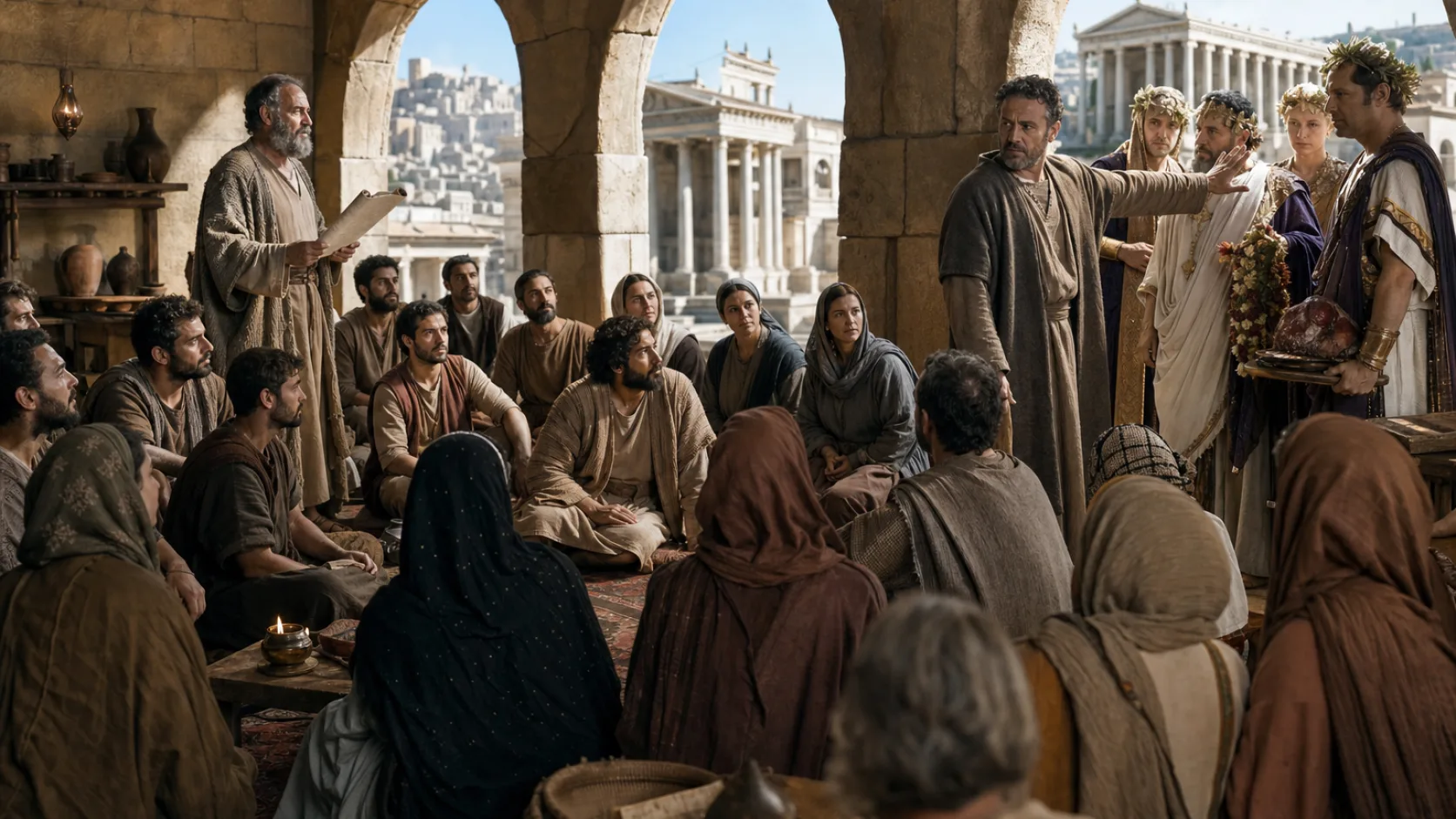 Nicolaitans in a biblical historical scene