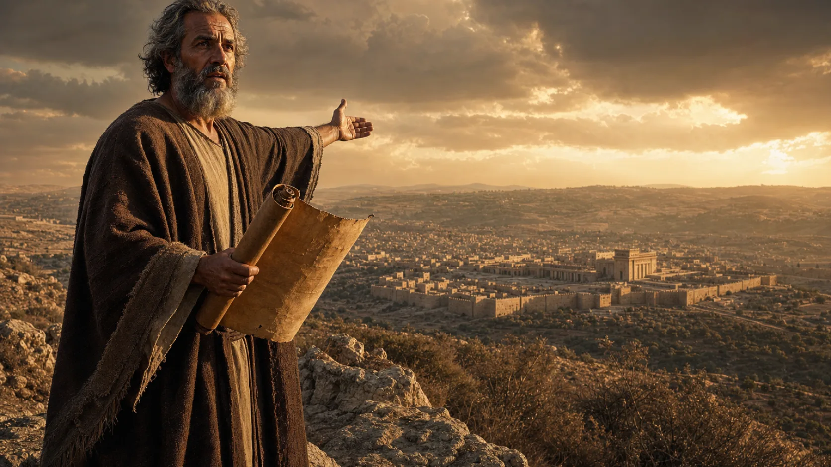 Prophets in a biblical historical scene