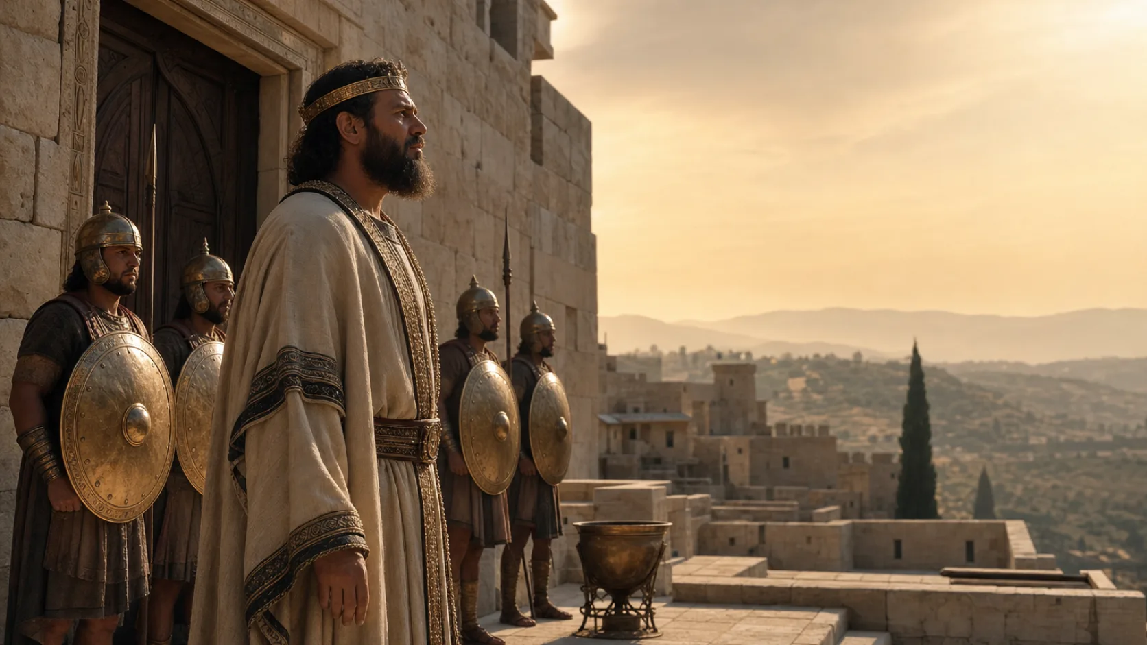 Biblical scene illustrating Rehoboam and Judah Abandon the Law of the Lord