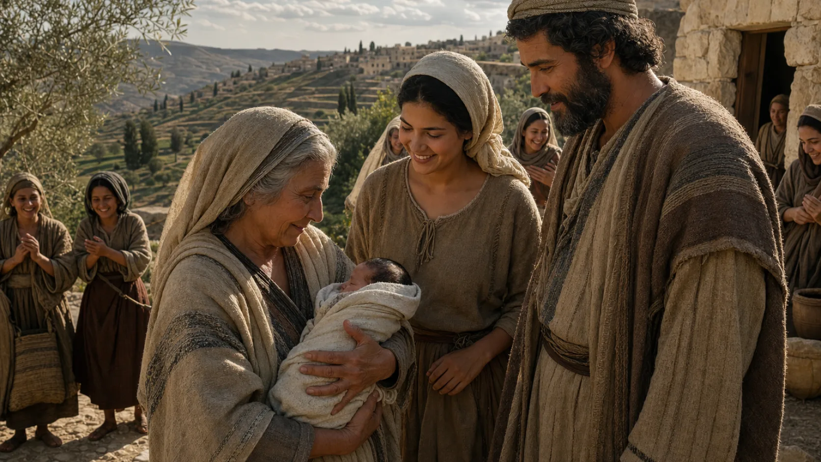 Biblical scene illustrating Ruth's Family Line Leads to King David