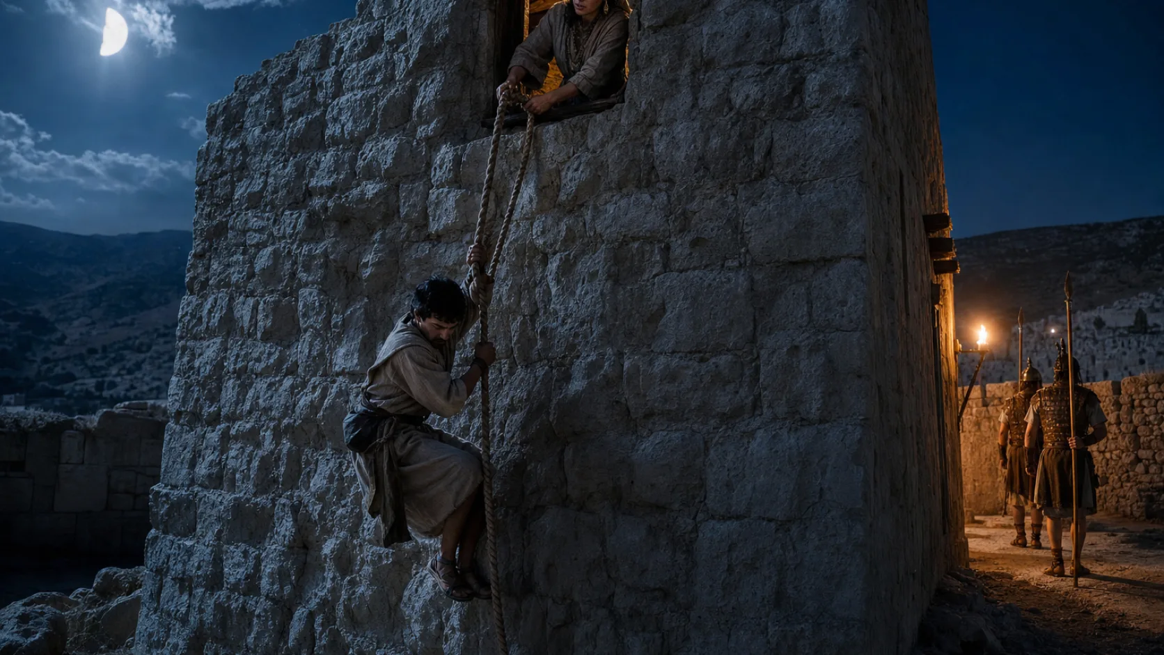 Biblical scene illustrating Saul Sends Men to Watch Davids House