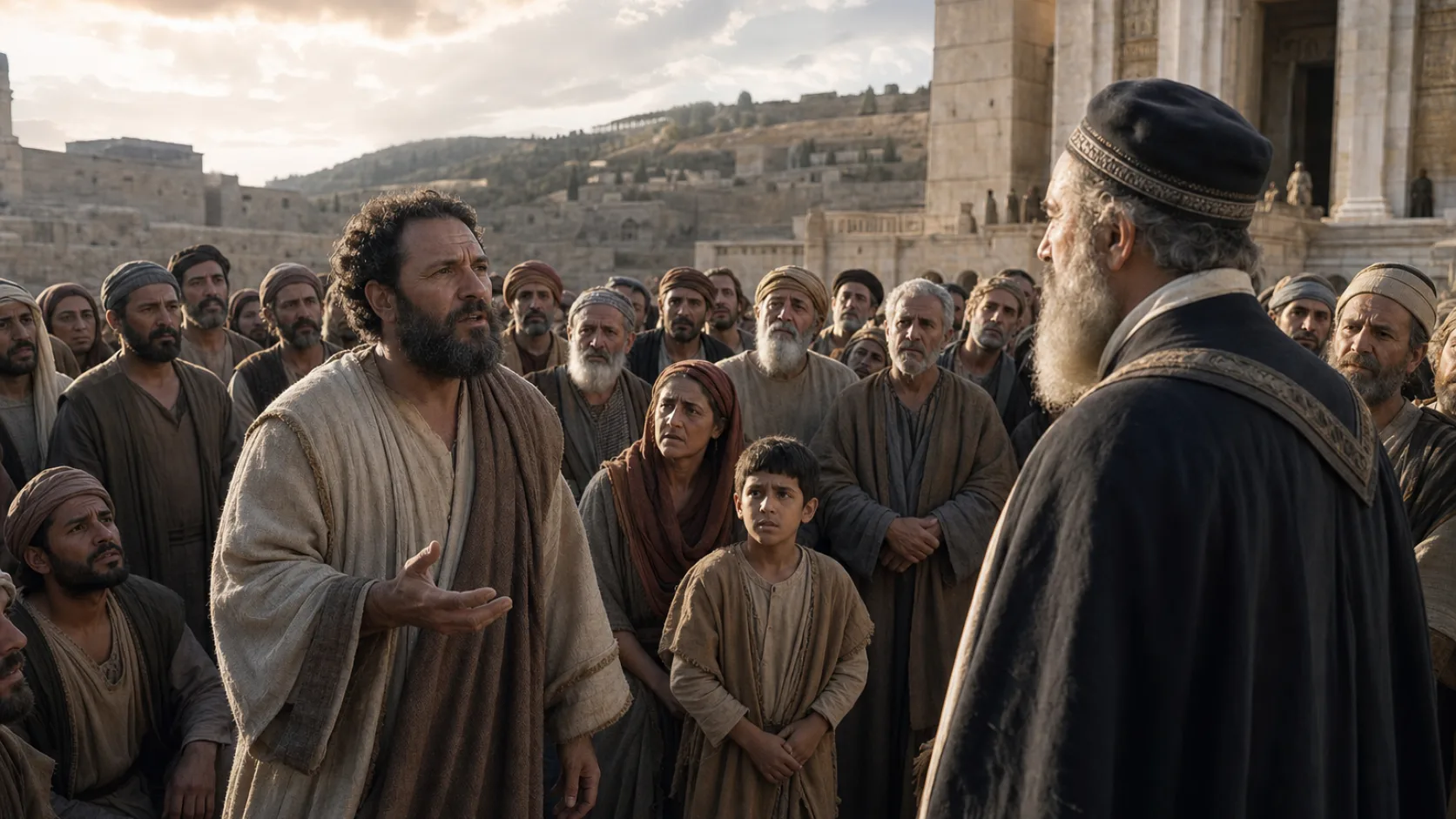 Biblical scene illustrating Shecaniah Proposes a Covenant to Correct the Mixed Marriages